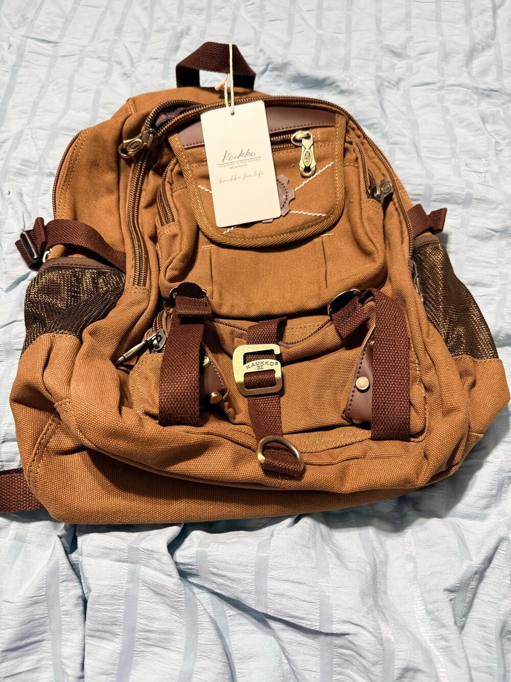 KAUKKO Men Canvas Backpack
Laptop School Satchel Travel camping Bag Rucksack 316